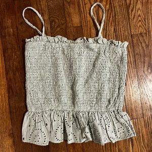 Lulus green peplum tank top medium